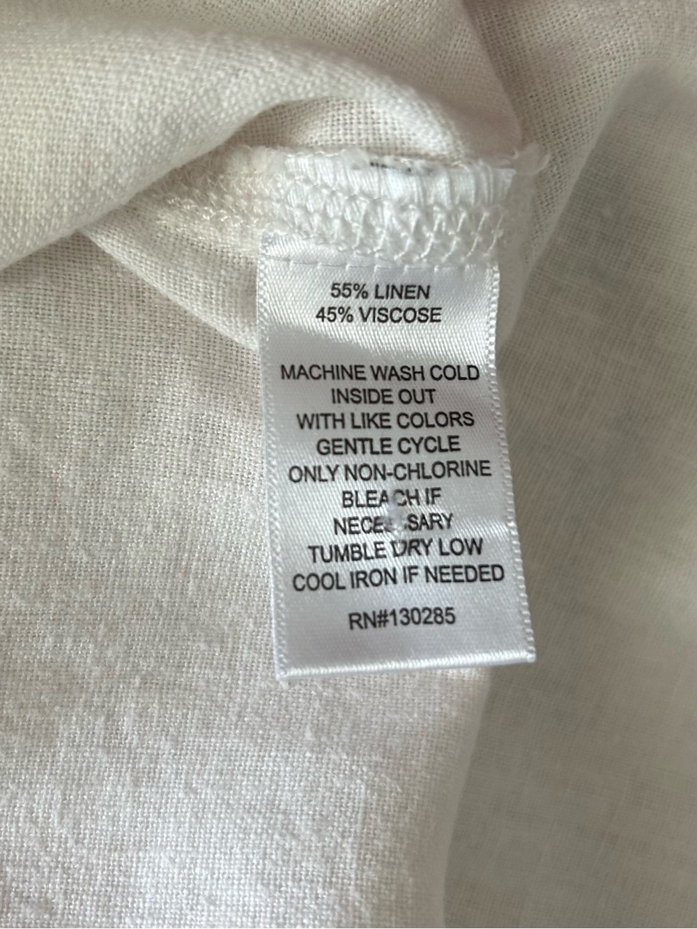 White Linen Drawstring Pants - Picture 9 of 9